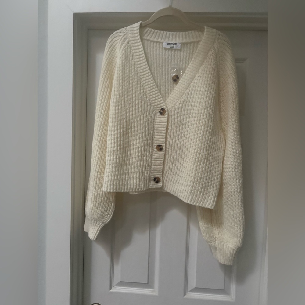 Double Zero Ivory Knit Cardigan